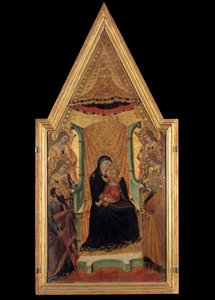 The Virgin in Majesty Between Saint Paul, Saint Peter and Four Angels by Master of Santa Maria di Castello