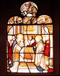 The Presentation in the Temple; window from Cistercian Abbey of Mariawald, Eifel