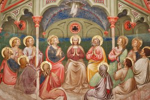 The Pentecost (detail) by Master of Vignola