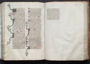 The Gotha Missal: Fol. 102r, Text, c. 1375 by Master of the Boqueteaux