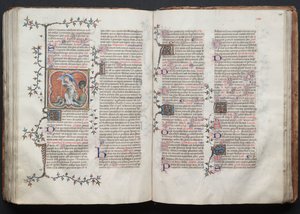 The Gotha Missal: Fol. 124v, The Archangel Michael, c. 1375