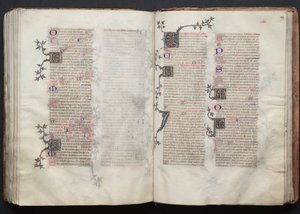 The Gotha Missal: Fol. 128v, Text, c. 1375 by Master of the Boqueteaux
