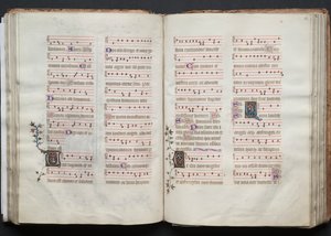 The Gotha Missal: Fol. 62r, Text, c. 1375 by Master of the Boqueteaux