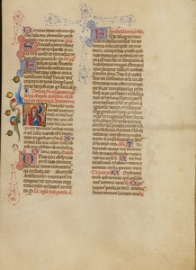 Initial R: The Virgin in Prayer by Master of the Brussels Initials