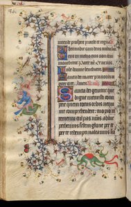 Hours of Charles the Noble, King of Navarre (1361-1425): fol. 42v, Text by Master of the Brussels Initials and Associates