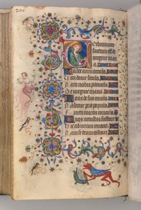 Hours of Charles the Noble, King of Navarre 1361-1425: fol. 102v, Text, c. 1405 by Master of the Brussels Initials and Associates