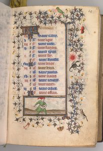 Hours of Charles the Noble, King of Navarre: October (c. 1405) by Master of the Brussels Initials and Associates