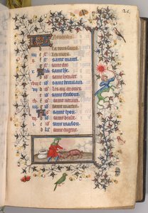 Hours of Charles the Noble, King of Navarre 1361-1425: fol. 11r, November, c. 1405 by Master of the Brussels Initials and Associates