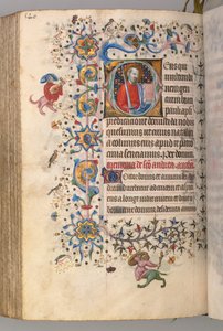 Hours of Charles the Noble, King of Navarre 1361-1425: fol. 264v, St. Paul by Master of the Brussels Initials and Associates