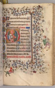 Hours of Charles the Noble, King of Navarre: fol. 267r, St. Bartholomew by Master of the Brussels Initials and Associates