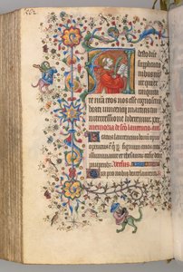 Hours of Charles the Noble, King of Navarre 1361-1425, fol. 275v, St. Vincent, c. 1405 by Master of the Brussels Initials and Associates