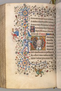 Hours of Charles the Noble, King of Navarre 1361-1425, fol. 279v, St. Sebastian, c. 1405 by Master of the Brussels Initials and Associates