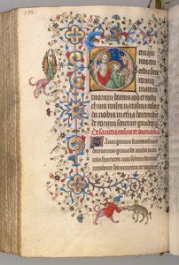 Hours of Charles the Noble, King of Navarre 1361-1425, fol. 280v, SS. Job and Eustace, c. 1405 by Master of the Brussels Initials and Associates