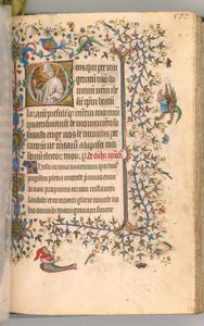 Hours of Charles the Noble, King of Navarre, fol. 283r, St. Lazarus, c. 1405 by Master of the Brussels Initials and Associates
