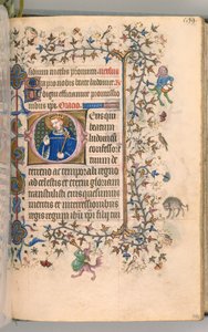 Hours of Charles the Noble, King of Navarre 1361-1425, fol. 291v, St. Louis by Master of the Brussels Initials and Associates