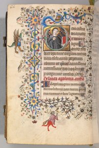 Hours of Charles the Noble, King of Navarre 1361-1425, fol. 302v, St. Opportune, c. 1405 by Master of the Brussels Initials and Associates
