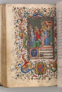 Hours of Charles the Noble, King of Navarre 1361-1425: fol. 78v, Adoration of the Magi Sext by Master of the Brussels Initials and Associates
