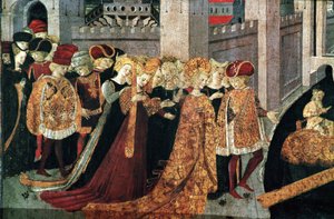Decameron by Boccaccio: Pericone Welcomes Alatiel by Master of the Cassoni