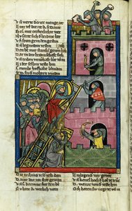 Taking a Castle in Jerusalem From the Chronicle of the World Weltchronik by Rudolf von Ems by Master of the Chronicle of the