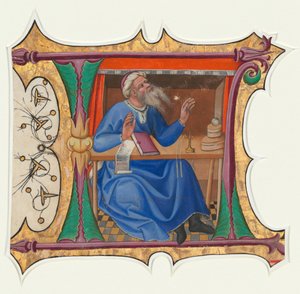 Initial L with Old Testament Prophet by Master of the Cypresses