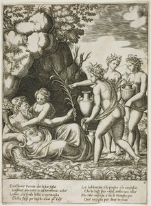 Daphne Embracing her Father, the River Peneus by Master of the Die