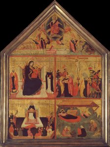 The Last Judgment, The Virgin and Child with a Bishop-Saint and Saint Peter Martyr, ca. 1325 by Master of the Dominican Effigies