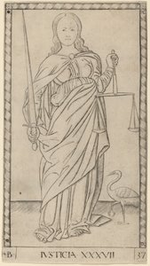 Justice by Master of the E Series Tarocchi