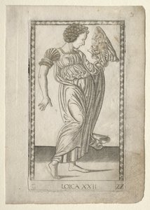 Logic from the Tarocchi, Series C: Liberal Arts, #22 by Master of the E Series Tarocchi