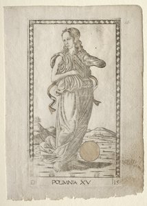 Polyhymnia Heroic Hymns from the Tarocchi Series by Master of the E Series Tarocchi