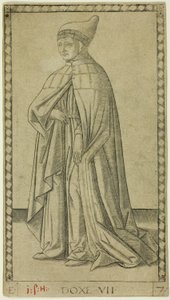 The Doge, plate seven from The Ranks and Conditions of Men by Master of the E Series Tarocchi
