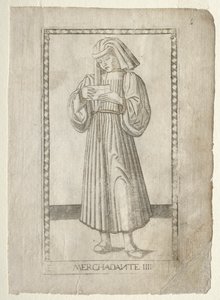 The Merchant from the Tarocchi, Series E: Conditions of Man, #4, Before 1467