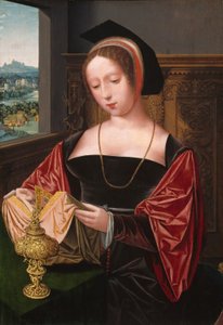 A Lady Reading (Saint Mary Magdalene) by Master of the Female Half Lengths