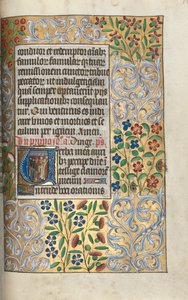 Book of Hours Use of Rouen: fol. 110r, Mass for the Dead in Initial, c. 1470 by Master of the Geneva Latini