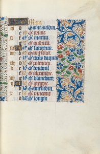 Book of Hours Use of Rouen: Fol. 3r, c. 1470 by Master of the Geneva Latini