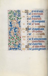 Book of Hours Use of Rouen: fol. 7v by Master of the Geneva Latini