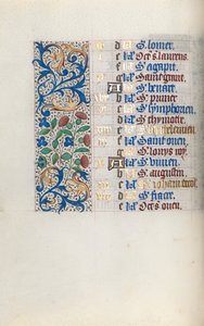 Book of Hours Use of Rouen: fol. 8v, c. 1470 by Master of the Geneva Latini