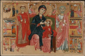Virgin and Child Enthroned with Saints Leonard and Peter and Scenes from the Life of Saint Peter by Master of the Magdalen