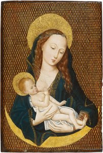 Maria Lactans on a Crescent Moon by Master of the Magdalen Legend,