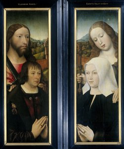 Two Wings of a Triptych with the Donor, Thomas Isaacq, accompanied by Saint Thomas (left, outer wing), and the Donor