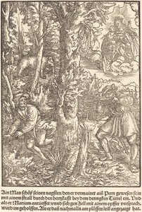 A Man Shoots His Neighbor... by Master of the Miracles of Mariazell
