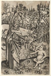 St. Augustine and the Child on the Seashore by Master of the Nuremberg Passion