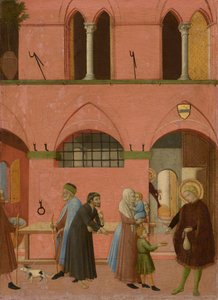 Saint Anthony Distributing His Wealth to the Poor by Master of the Osservanza