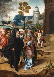Bishop and a Hermit Saint by Master of the von Groote Adoration