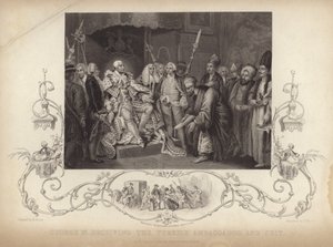 King George III receiving the Turkish ambassador and suit