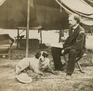 General Custer (1839-76) at his Headquarters, c.1864