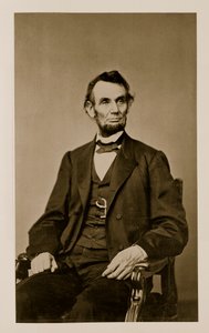 Portrait of Abraham Lincoln (1809-65) by Mathew B. Brady