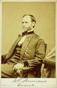 Portrait photograph of William Tecumseh Sherman by Mathew B. Brady