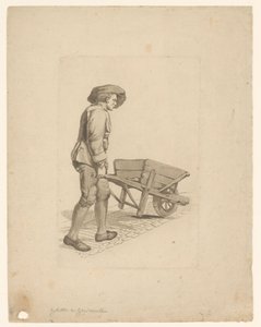 Man with Wheelbarrow by Mathias de Sallieth