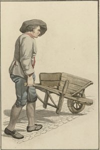 Man with Wheelbarrow by Mathias de Sallieth
