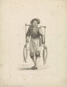Fish Seller Carrying Fish on a Yoke by Mathias de Sallieth